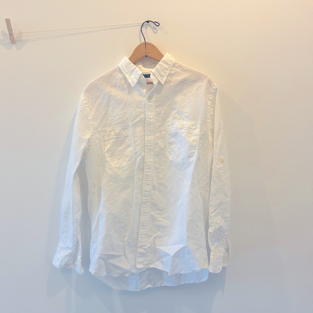 Perry Ellis Linen Beach Shirt M